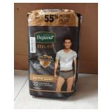 Depend Real Fit Adult Diapers, Incontinence Underwear for Men, Disposable, Maximum Absorbency, Small/Medium, Grey, 22 Count, Packaging May Vary