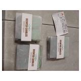 12 Pack Scented Tealight Candles, White Bee Wax & Soy Wax Blended Candle in Green, 2 Scents Fig & Pear and Wood Sage & Sea Salt, Mini Candles in Clear Acrylic Cups for Home