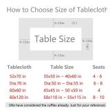 K MASANIJI Light Blue White Plaid Gingham Ruffled Table Cloth Rectangular for Seat 8-10, 100% Washed Cotton Buffet Cottage Coquette Checker Vintage Decorative Tablecloth - 120"x60"