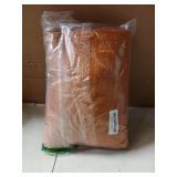 Linecooo Burnt Orange Fleece Throw Blanket 50"-60" for Couch Sofa Bed,Super Soft Cozy Plush Microfiber Flannel Blanket with 3D Checkered Design Lightweight for Adults,Woman,Girls