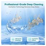 Dental Ultrasonic Retainer Cleaner Machine - 45kHz Dental Cleaning Pod with 4 Modes, Digital Timer & 200ML Capacity for Denture, Mouth Guard, Aligner, Night Guard, Braces, Toothbrush Head & Jewelry