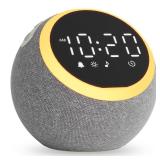 JALL White Noise Sound Machine Alarm Clock for Bedroom with Night Light, 25 Soothing Sounds, 5W Stereo Speaker, 1 Alarm, SleepTimer, Dimmable Clock for Sleep, Ideal Gift for Baby, Kids, Adults, Senior