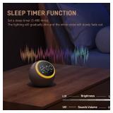 JALL White Noise Sound Machine Alarm Clock for Bedroom with Night Light, 25 Soothing Sounds, 5W Stereo Speaker, 1 Alarm, SleepTimer, Dimmable Clock for Sleep, Ideal Gift for Baby, Kids, Adults, Senior