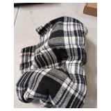 Woaboy Set of 2 Scottish Tartan Plaid Throw Pillow Covers Farmhouse Classic Plaid Decorative Square Cushion Cases Fall Autumn Christmas Home Decor for Sofa Couch Livingroom 18x18 Inch,Black and White