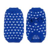 Dog Sweater Heart Puppy Sweater Warm Soft Pet Cloth Dog Outfits for Small Dogs and Cats (Blue, M)