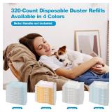TANEMUDO 320 Pcs Disposable Dusters Refills 180° Multi Surface Replacement Bulk Heavy Duty Dusters for Ceiling Fan Cleaning with Microfibers Unscented(Bright Colors)