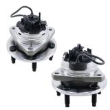 513214 Set of 2 Front Wheel Hub and Bearing Assembly for 2004-2012Malibu, 2008-2010 Cobalt HHR, 2005-2010 Pontiac G6, 2007-2009 Saturn Aura Wheel Bearing and Hub Assembly with ABS & 5-Lug
