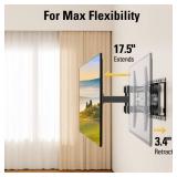 Mounting Dream TV Wall Mount for 32-65 Inch Television,Mount with Swivel and Tilt, Full Motion Bracket with Articulating Dual Arms, Fits 16inch Studs, Max VESA 400X400 mm, 99lbs, MD2380