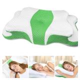 CHxxy Memory Foam Pillows, Cervical Pillow for Neck and Shoulder Pain Relief, Ergonomic Contour Bed Pillow, Soft for Side Sleep Stomach Sleeping and Back Sleeper