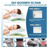 CHxxy Memory Foam Pillows, Cervical Pillow for Neck and Shoulder Pain Relief, Ergonomic Contour Bed Pillow, Soft for Side Sleep Stomach Sleeping and Back Sleeper