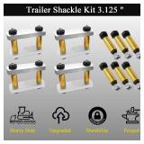 LLANNDER Heavy Duty Shackle Upgrade Kit Trailer Shackle Kit 3.125" Shackles Tandem Axle Replaces UO12-021