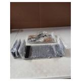 6x6 Post Base 2 Pcs,Heavy Duty Detachable Post Bracket with Adjustable Inner Size (5.6" x 5.1"-6.1") , Rust-Proof Powder-Coated Thick Post Anchor for Deck Railing, Fences, Mailboxes, Pavilions