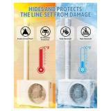 Kalkehay 3" W x 16Ft L Line Set Cover Kit for Ductless Mini Split Air Conditioners, PVC Decorative Cover for Central AC and Heat Pump Systems Tubing Cover