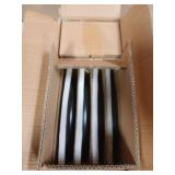 Famiware Mercury Plates and Bowls Sets, 12 Pieces Stoneware Dinnerware Sets, Dishes Set for 4, Microwave and Dishwasher Safe, Black