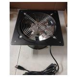 HG Power 10 Inch Metal Exhaust Fan with Switch, 988 CFM Powerful Garage Exhaust Fan with Damper, Potable Wall Mount Fan Fume Extractor Ventilation Fan for Shop, Shed, Basement, Chicken Coop, Black