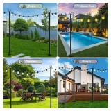 7 Pack 10 FT String Light Poles,Metal with Fork Lights Poles for Outdoor String Light, Rustproof Heavy Duty for Outside Garden,Patio,Wedding,Backyard,Deck,Party