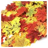 CODE FLORIST 200 Pcs Fall Artificial Maple Leaves for Thanksgiving,Weddings Decorations,Festival Events