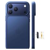 TORRAS for iPhone 17 Pro Case, Beyond Military-Grade Protection, Camera Control Button, DIY Buttons, Translucent Matte Slim Thin Shockproof Hard Back Anti-Scratch case for iPhone 17 Pro, Deep Blue
