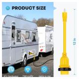 Kohree 30 Amp to 15 Amp 110 RV Adapter Plug, 15A Male to 30A Female RV Power Adapter, NEMA 5-15P to L5-30R Twist Lock RV Dogbone Electrical Adapter Cord 12"