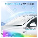 KUST Windshield Sun Shade for Volkswagen VW Golf/Rabbit/GTI/R32 MK6 5K 2009-2014 Accessories Custom Fit Sunshade Foldable Sun Visor Protector Blocks UV Rays Keep Your Car Cooler