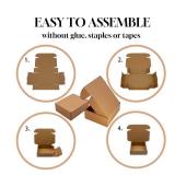 Shipping Boxes 6x5x2 inch 50 Pack,Brown Corrugated Boxes Mailer Packaging for Mailing Small Business E-Commerce Gift Boxes for Wrapping Present Moving Storage Heavy Duty Recycled Cardboard Boxes
