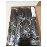 Raycare Flameless Candle with Remote Timer 9 Flickering Acrylic Battery Operated LED Pillar Candles with Embedded Star String for Halloween, Home Decor, and as a Gift (Black)