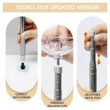 Toosci Upgraded Balloon Column Stand Kit, 7 Feet Height Adjustable Balloon Tower Pillar with Reusable Metal Telescopic Design for Graduation, Wedding, Baby Shower, Birthday Party Decoration