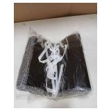 AojSup 8 Pcs Silver Storage Bags Anti Tarnish Silver Protector Bags Black Holder for Silverware Flatware Storage Organizer Cloth Place Setting Roll with White Ribbon for Teaspoon Utensils