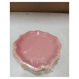 Potchen 48 Pcs Dusty Pink Dessert Plates 7 Inch Gradient Pink Scalloped Disposable Party Paper Plate for Valentine