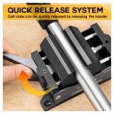 Golf Club Regripping Pro Kit, Quick Release Golf Grip Removal Tool Aluminum Vise Clamp Beginner-Friendly Home Vise with Golf Grip Replacement Tape, Hook Knife (No Solvent)