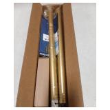 Emlaoe Gold Shower Curtain Rod 34-82 Inches(2.8-6.8ft) Never Rust Adjustable Shower Rod Spring Tension Non Slip No Drilling Shower Rods for Bathroom Garland Window