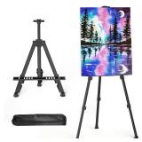 Easels for Painting Canvas, Aredy 66" Art Easel for Drawing, Portable Painting Easel Stand, Metal Table Top Easel