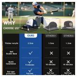 XINISS Hat Display Case Clear Acrylic Hat Display Box Assemble Baseball Cap Holder for Signed Memorabilia Cap Storage with Metal Bell Base (11x8.2x7.1 inch)