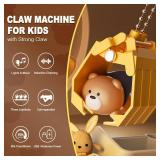 ORANGE OCEAN Large Claw Machine for Kids Girls Boys with Sound & Light, Claws Machine Toys for 4 5 6 7 8 Years Old Girls, Vending Machine Arcade Game Gifts for Kids Ages 3-4 4-6 4-8