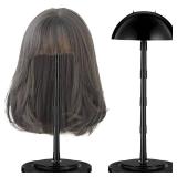 Wig Stand,1pc 14.5inch Bamboo Shaped Wig Holder,Removable Portable No-Slip Wigs Head Stand For Display,Storage,Styling,Travel Wigs Holder Stand(Black)