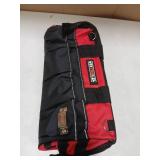 16-Inch Heavy Duty Tool Bag, 19-Pockets Tool Box Organizer, Portable Toolbag W/Soft Handle for Organized Storage, Mechanic Gifts for Him Men Husband Valentines Day, Wide Mouth Electrician Toolbox, Red