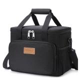 Lifewit Medium Lunch Bag Insulated Lunch Box Soft Cooler Cooling Tote for Adult Men Women, Black 12-Can (9L)