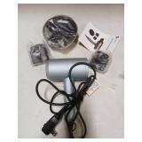 Slopehill Professional Ionic Hair Dryer, Powerful 1800W Fast Drying Low Noise Blow Dryer with 2 Concentrator Nozzle 1 Diffuser Attachments for Home Salon Travel (Matte Blue)