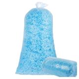 DR.DUDU 5lbs Shredded Memory Foam Filling for Bean Bag Filler, Soft and Convenient Pillow Stuffing Foam for Couch Cushion Dog Bed Chair Arts Crafts, Added Gel Particles (Blue)