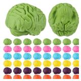Gilprop 48 Pcs Brain Shaped Erasers Bulk 1 Inch Mini Brain Rubber Pencil Erasers Fun Classroom Supplies Birthday School Party Favors, Cute Novelty Gifts for Students Reward Prize Filler, Colorful