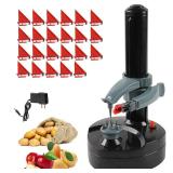 Electric Potato Peeler with 23 Replacement Blades Rotato Express Stainless Steel Automatic Rotating Fruits Fruit Potato Peeler Vegetables Cutter Apple Paring Machine Kitchen Peeling Tool