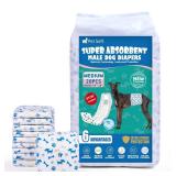 Pet Soft Male Dog Diapers - Disposable Male Dog Wraps Wetness Indicator, Puppy Diapers Male for Excitable Urination or Incontinence, 20pcs Medium