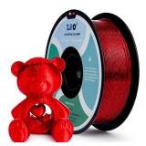 ZIRO Glitter PLA Filament 1.75mm, Semi-Transparent PLA Base, 3D Printer Filament Shiny Sparkle Material with Glitter, Twinkle Series 1KG Spool, fit Most FDM 3D Printers, Twinkling Red