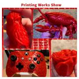 ZIRO Glitter PLA Filament 1.75mm, Semi-Transparent PLA Base, 3D Printer Filament Shiny Sparkle Material with Glitter, Twinkle Series 1KG Spool, fit Most FDM 3D Printers, Twinkling Red