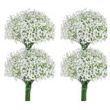 DomeStar Artificial Babys Breath Flowers 42 PCS White Fake Gypsophila for Wedding Centerpieces, Home Decoration, DIY Crafts, Bridal Shower, Party Decor & Gifts