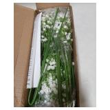 DomeStar Artificial Babys Breath Flowers 42 PCS White Fake Gypsophila for Wedding Centerpieces, Home Decoration, DIY Crafts, Bridal Shower, Party Decor & Gifts