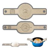 PLAPITATE Silicone Bread Sling Dutch Oven Liner, Non-Stick & Easy Clean Reusable Oval and Round Silicone Bread Baking Mat with Long Handles, Easy to Transfer Sourdough Bread - 2 Gray Set