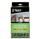 Duck MAX Strength Window Insulation Kit, Winter Window Seal Kit Fits up to 10 Windows, Heavy Duty Shrink Film Cuts to Size for Easy Indoor Installation, Window Tape Included,62 In. x 420 In., Clear