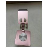 Qutechwood 360 Rotatable Foldable Phone Stand for Desk,Fully Adjustable Desktop Phone Holder Cradle Dock Compatible with iPhone 17 16 15 14 13 12 11 Pro Max,Tablets,All Phones(Pink)
