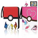 2 Card Binder - Top Loader Binder 4 Pocket, 400 Pocket Trading Card Binder Double Sided, Premium PU Leather Card Collection Album for MTG, Sports Cards, TCG, Game Cards